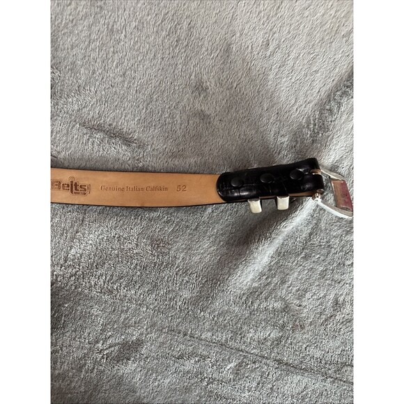 Belts.Com Black Croc Embossed Italian Calfskin Belt Men\'s Sz 60 Inches main image 4